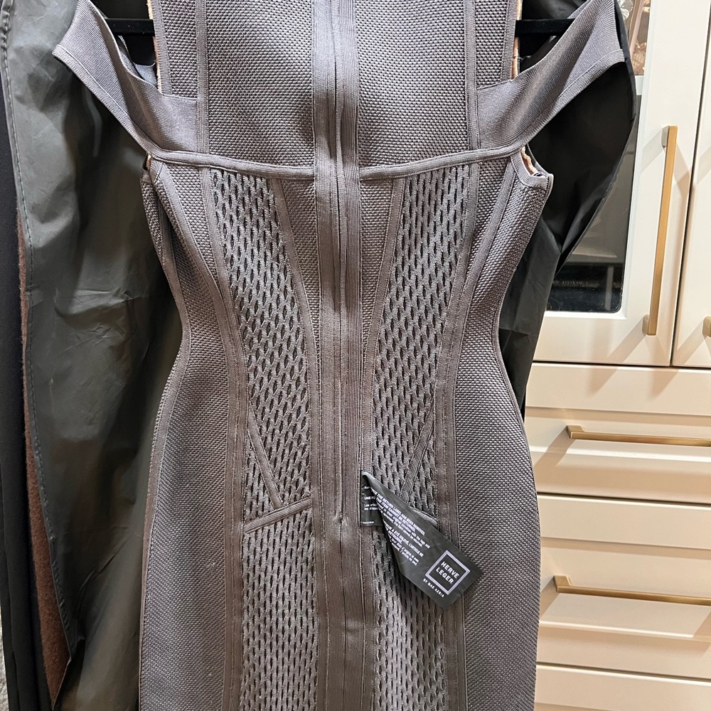 Herve Leger Gray Dress - Picture 3 of 3
